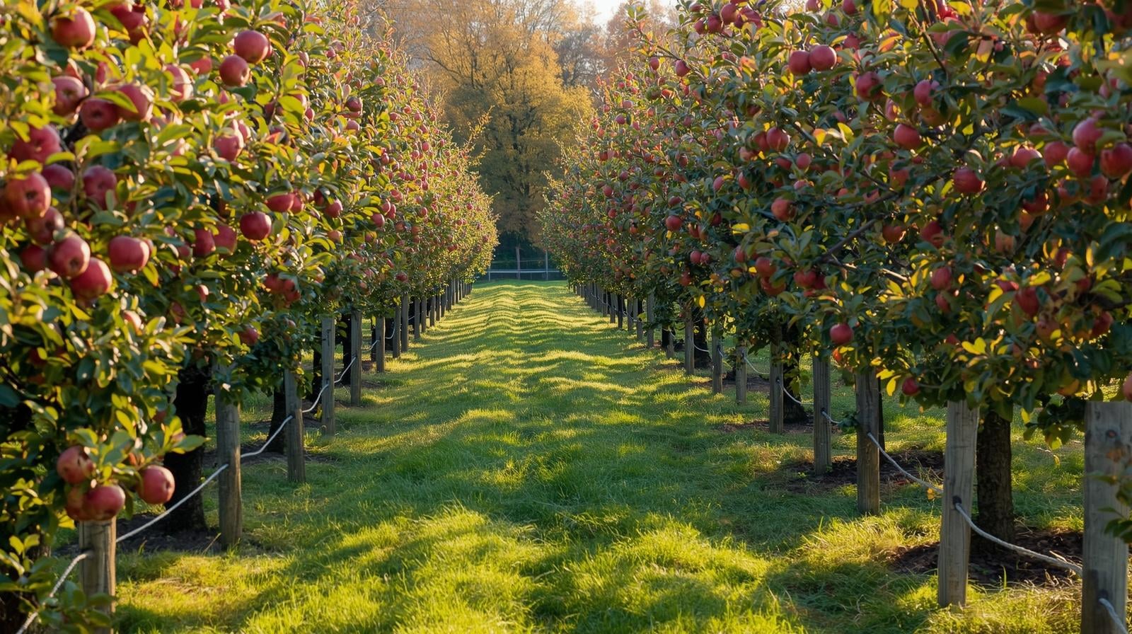 Hamptons orchard map labeling tree variety, age, harvest use, structure, access, and plant-health history